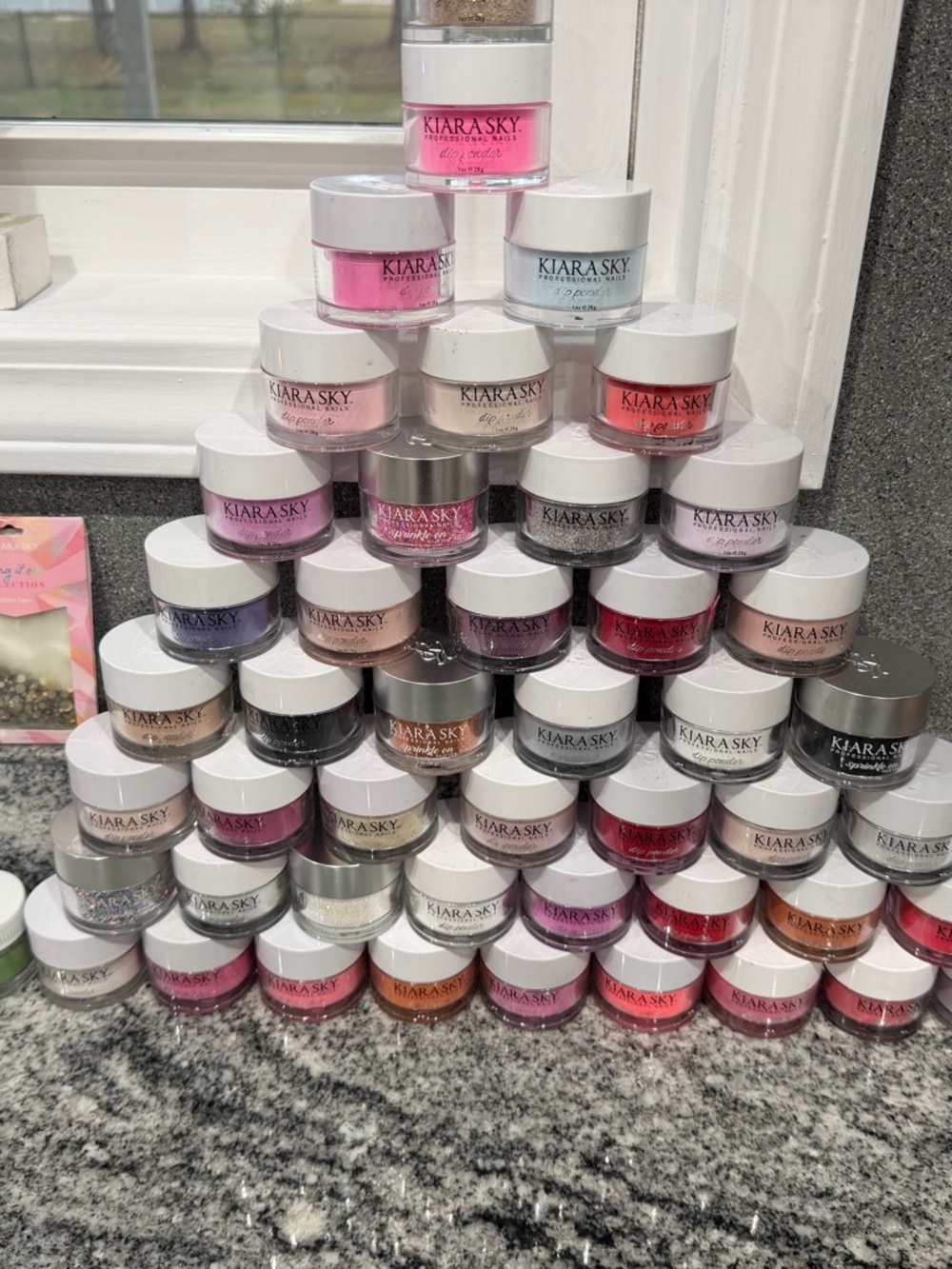 Kiara Sky Assorted Nail Dipping Powders with refills and accessories